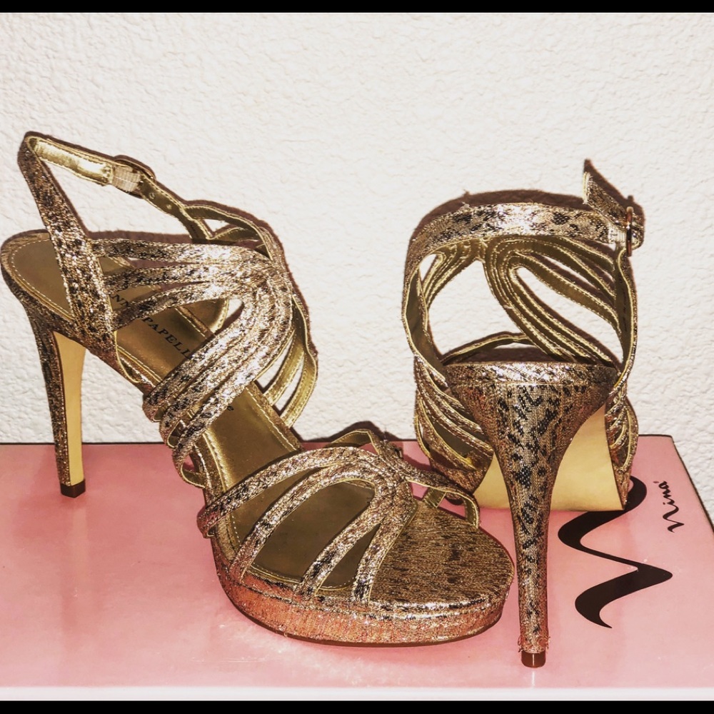 Adrianna Papell Gold Heels